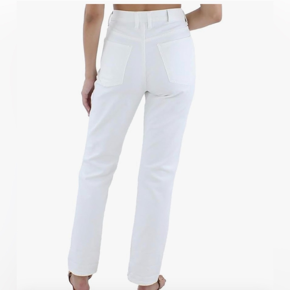 7 for all mankind Women's Kimmie Straight Leg White Jeans size 31